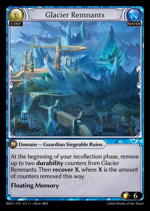 Glacier Remnants &mdash; Grand Archive TCG card