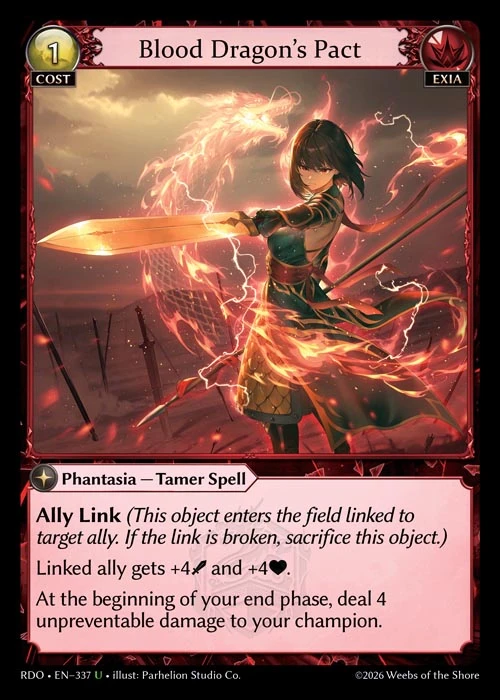 Blood Dragon's Pact &mdash; Grand Archive TCG card
