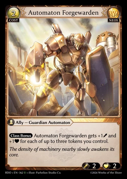 Automaton Forgewarden &mdash; Grand Archive TCG card