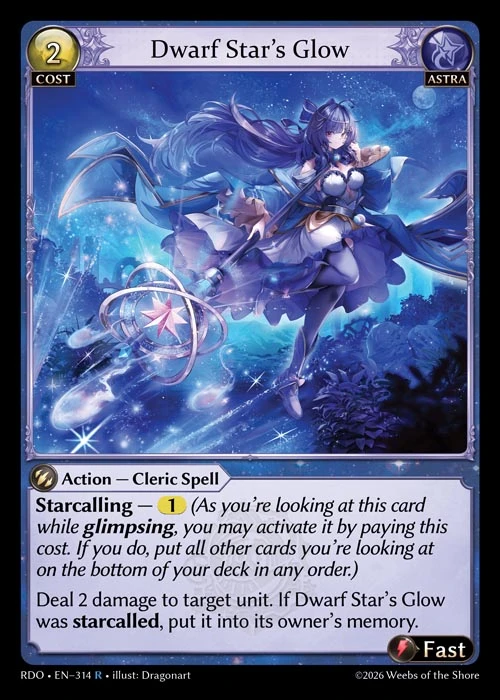 Dwarf Star's Glow &mdash; Grand Archive TCG card