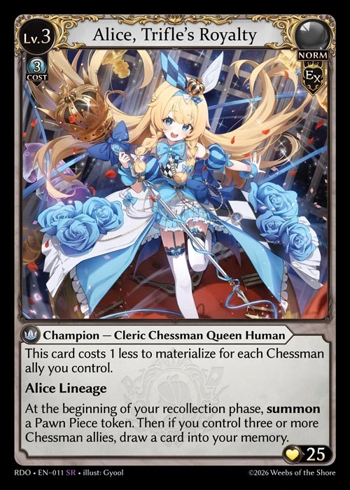 Alice, Trifle's Royalty &mdash; Grand Archive TCG card