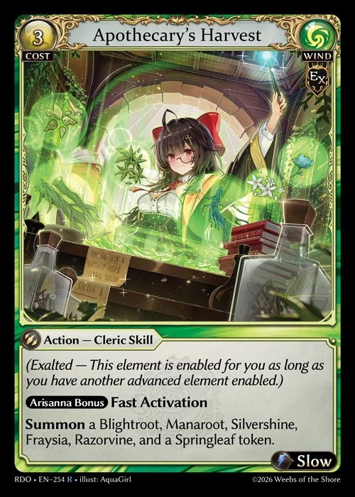 Apothecary’s Harvest &mdash; Grand Archive TCG card