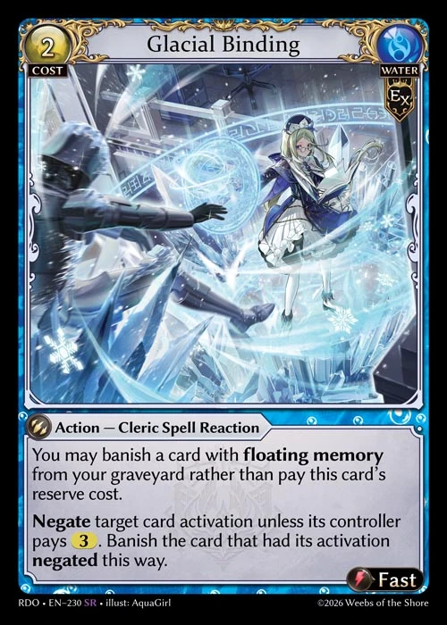 Glacial Binding &mdash; Grand Archive TCG card
