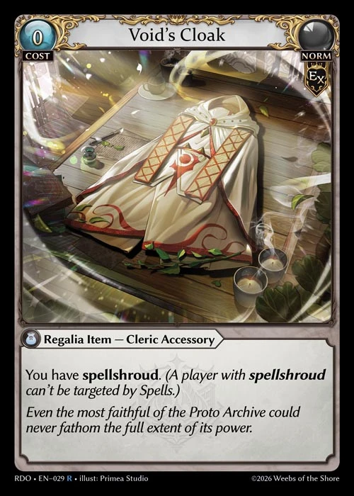 Void's Cloak &mdash; Grand Archive TCG card