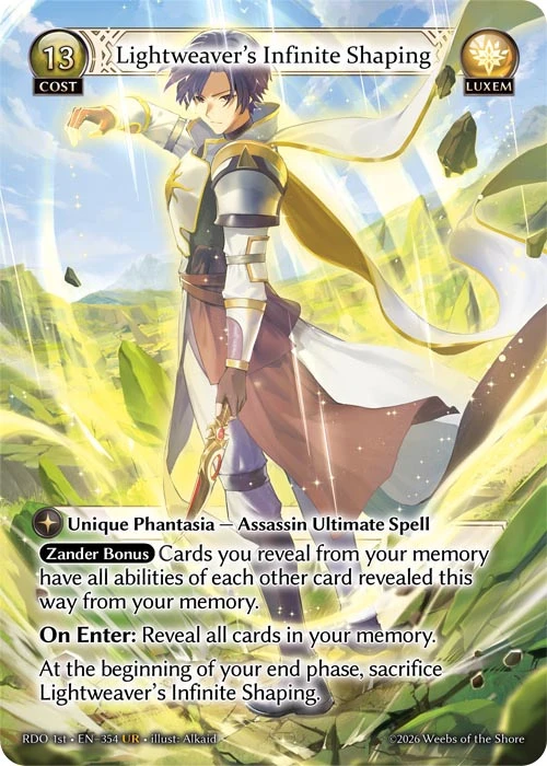 Lightweaver's Infinite Shaping &mdash; Grand Archive TCG card