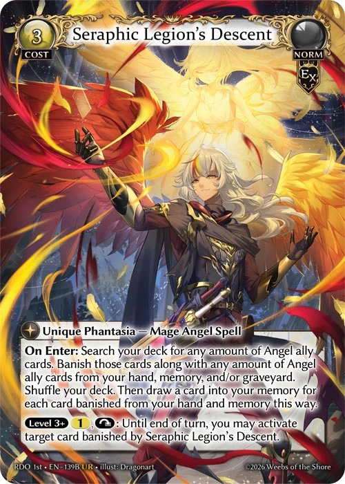 Seraphic Legion's Descent &mdash; Grand Archive TCG card