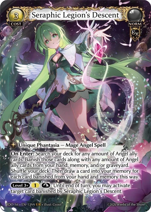 Seraphic Legion's Descent &mdash; Grand Archive TCG card
