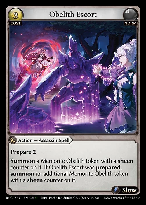 Obelith Escort &mdash; Grand Archive TCG card