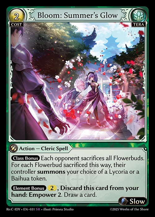 Bloom: Summer's Glow &mdash; Grand Archive TCG card