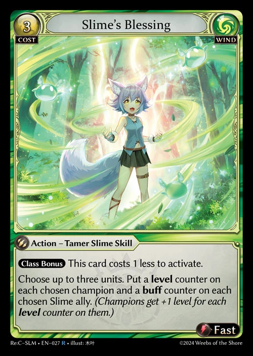 Slime's Blessing &mdash; Grand Archive TCG card