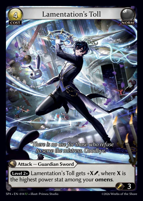Lamentation's Toll &mdash; Grand Archive TCG card
