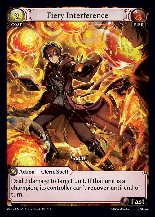Fiery Interference &mdash; Grand Archive TCG card