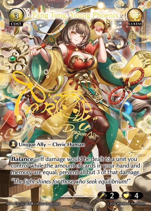 Pang Tong, Young Phoenix &mdash; Grand Archive TCG card