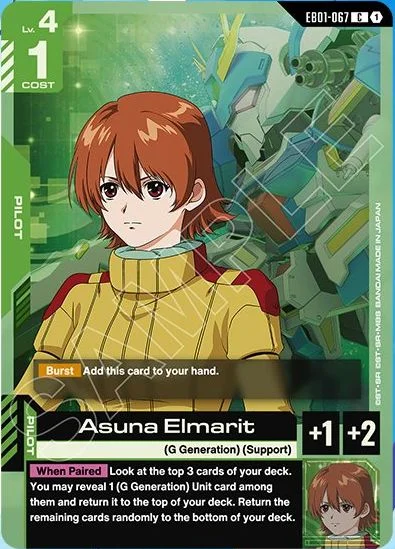 Asuna Elmarit &mdash; Gundam Card Game card