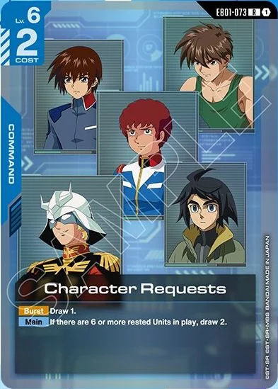 Character Requests &mdash; Gundam Card Game card