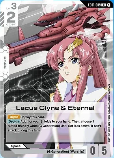Lacus Clyne & Eternal &mdash; Gundam Card Game card