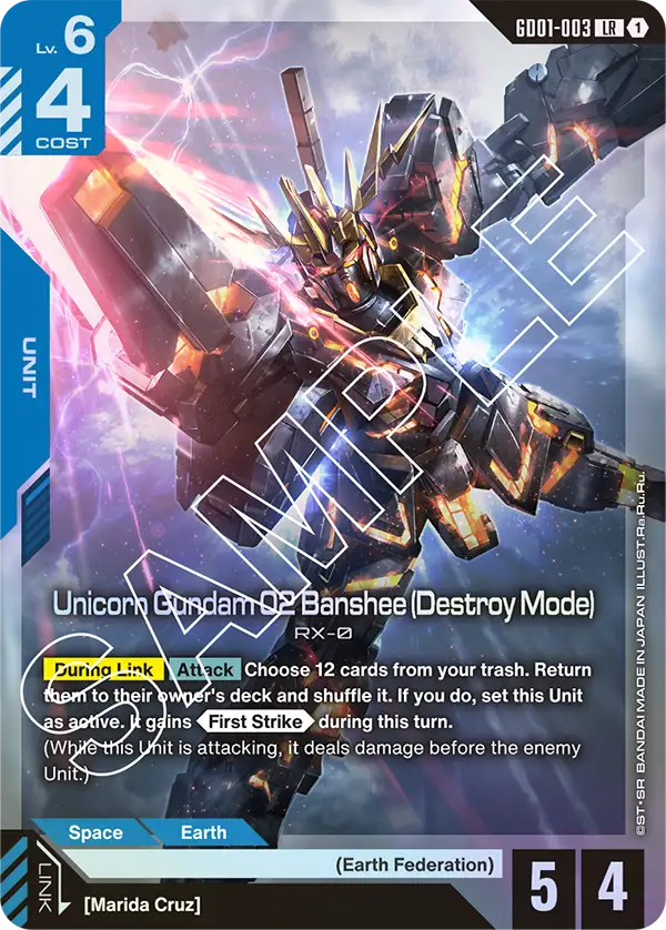 Unicorn Gundam 02 Banshee (Destroy Mode) &mdash; Gundam Card Game card