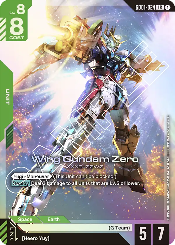 Wing Gundam Zero &mdash; Gundam Card Game card