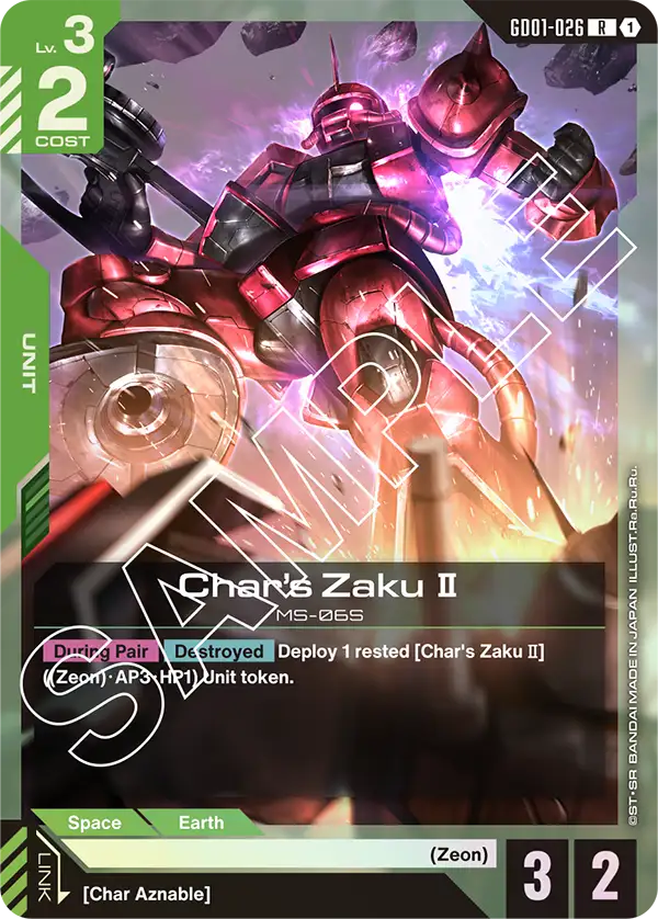 Char's Zaku Ⅱ &mdash; Gundam Card Game card