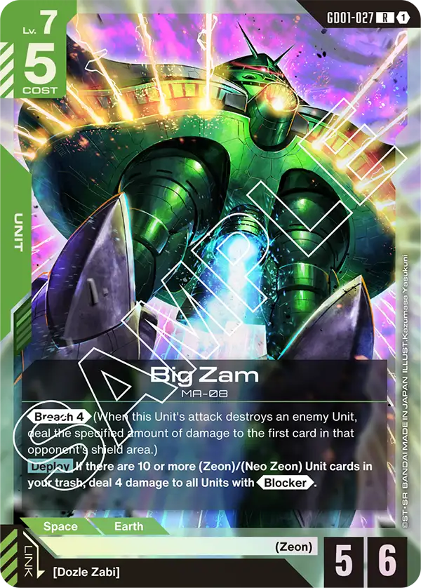 Big Zam &mdash; Gundam Card Game card