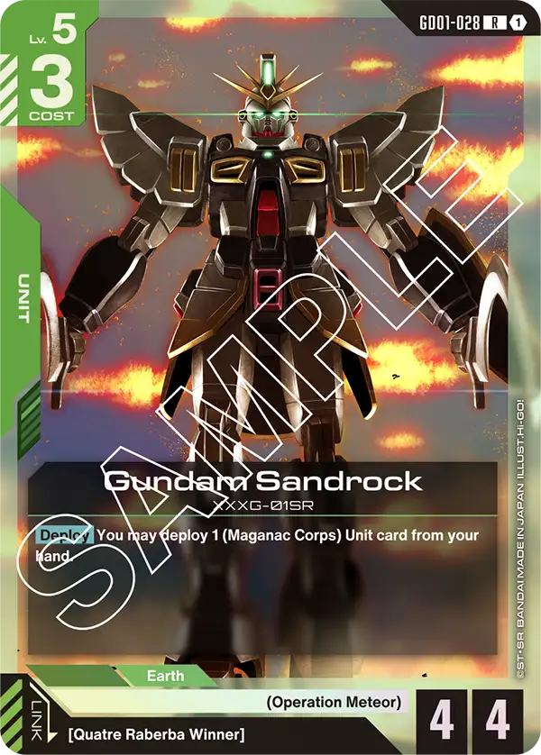 Gundam Sandrock &mdash; Gundam Card Game card