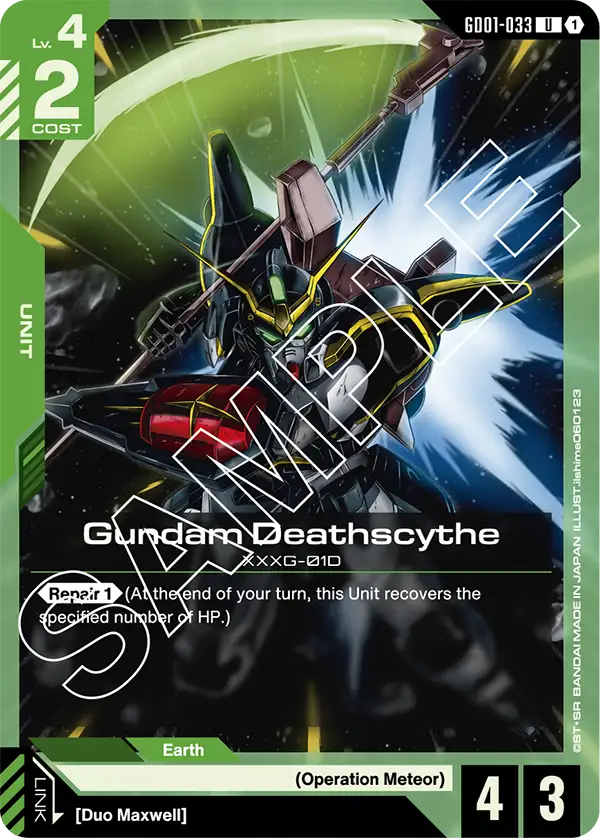 Gundam Deathscythe &mdash; Gundam Card Game card
