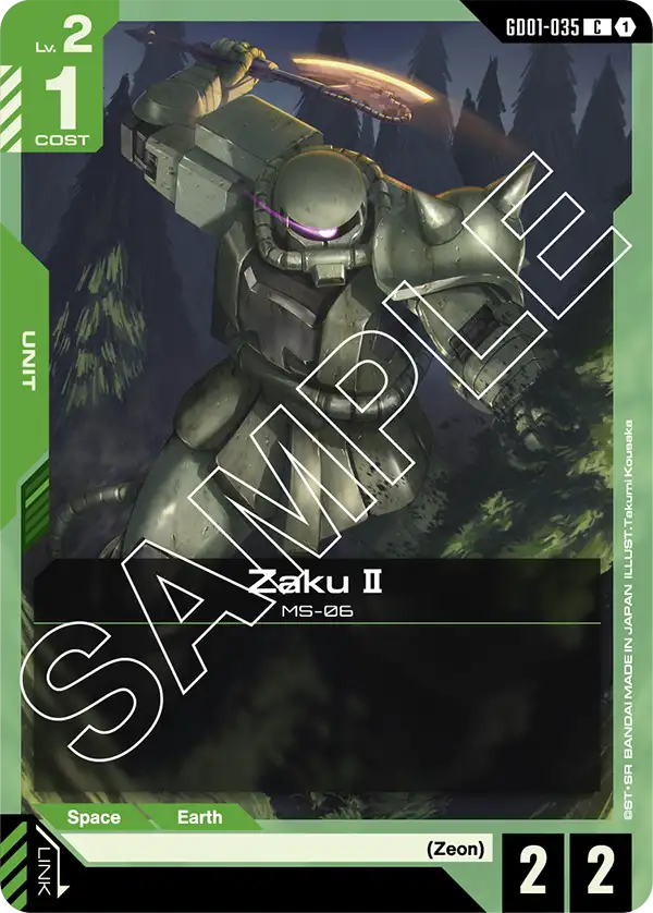Zaku Ⅱ &mdash; Gundam Card Game card