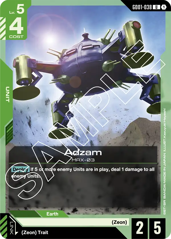 Adzam &mdash; Gundam Card Game card