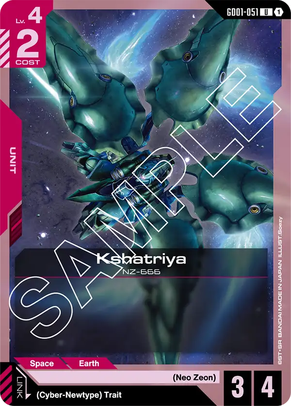 Kshatriya &mdash; Gundam Card Game card