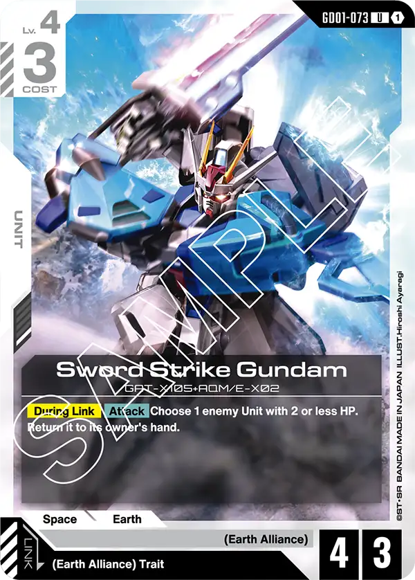 Sword Strike Gundam &mdash; Gundam Card Game card