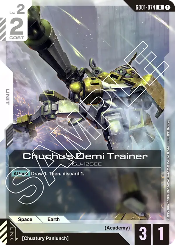 Chuchu's Demi Trainer &mdash; Gundam Card Game card