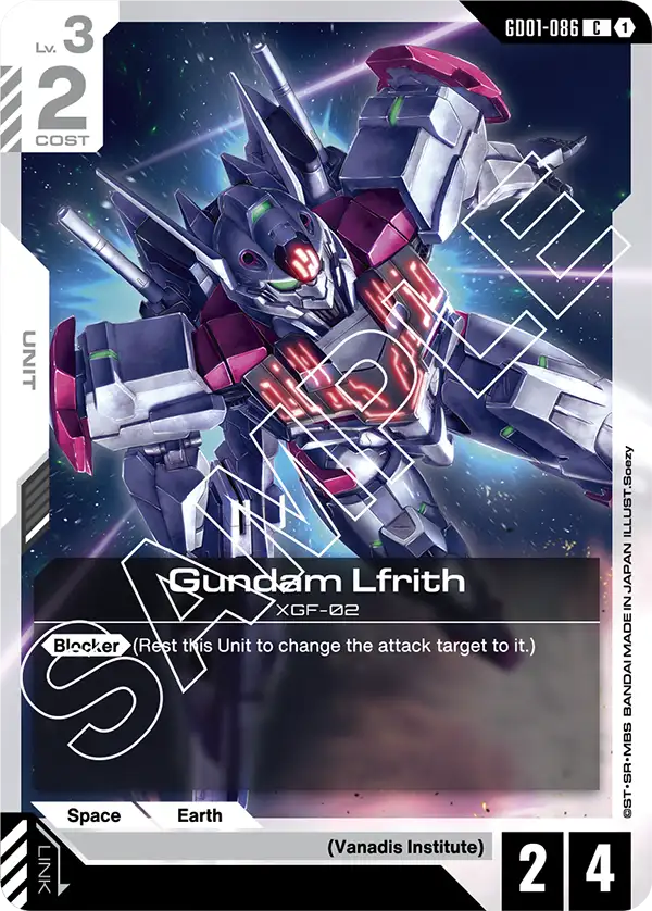 Gundam Lfrith &mdash; Gundam Card Game card
