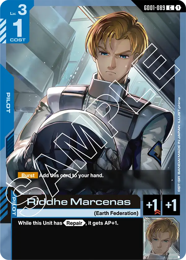 Riddhe Marcenas &mdash; Gundam Card Game card