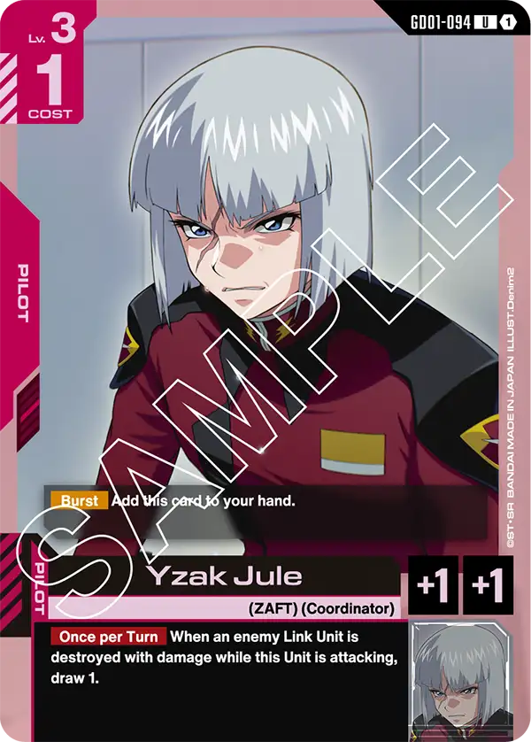 Yzak Jule &mdash; Gundam Card Game card