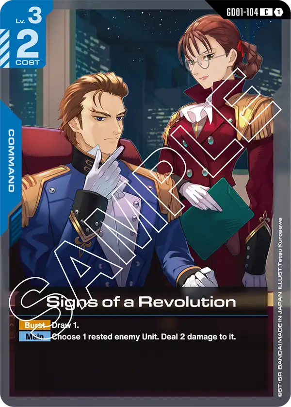 Signs of a Revolution &mdash; Gundam Card Game card