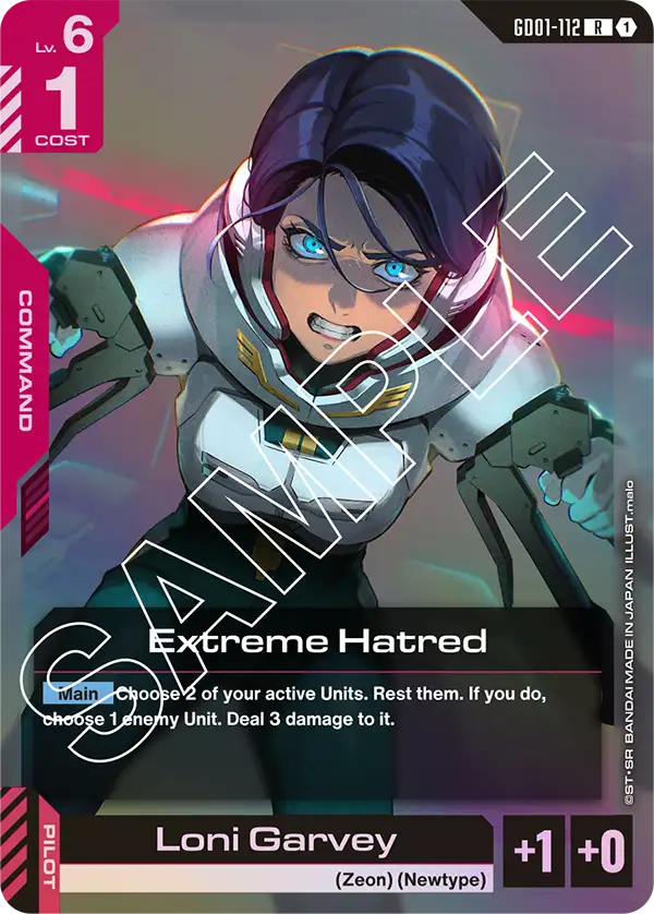 Extreme Hatred &mdash; Gundam Card Game card