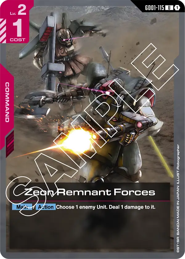Zeon Remnant Forces &mdash; Gundam Card Game card