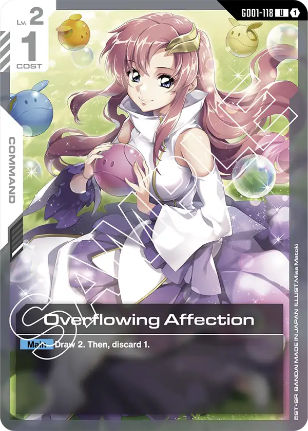 Overflowing Affection &mdash; Gundam Card Game card