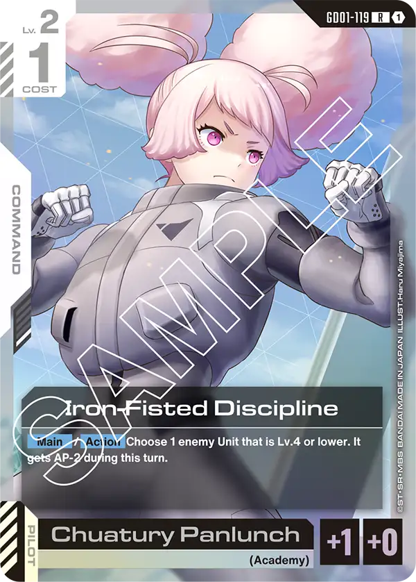 Iron-Fisted Discipline &mdash; Gundam Card Game card