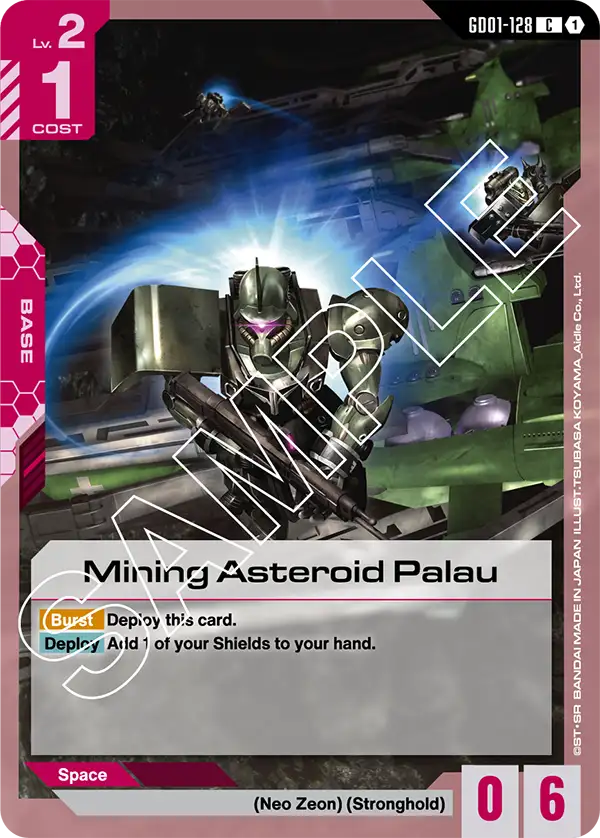 Mining Asteroid Palau &mdash; Gundam Card Game card