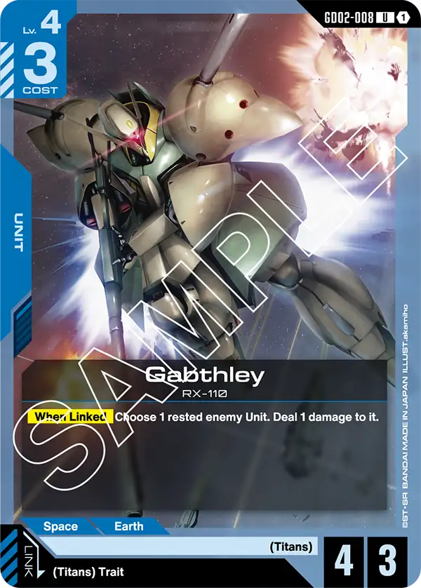 Gabthley &mdash; Gundam Card Game card