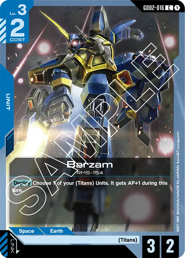 Barzam &mdash; Gundam Card Game card