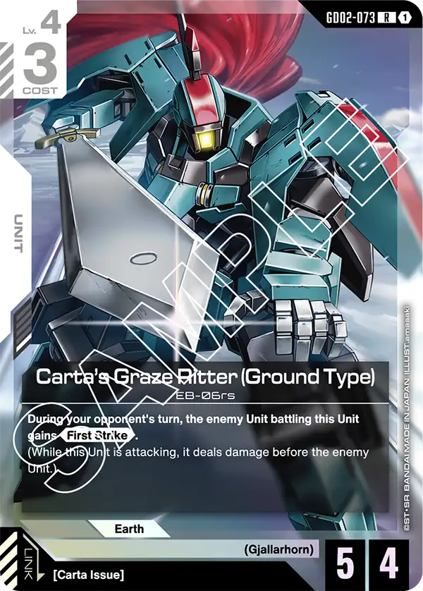 Carta's Graze Ritter (Ground Type) &mdash; Gundam Card Game card