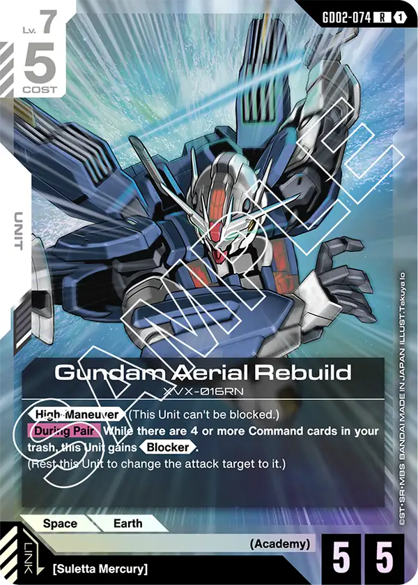 Gundam Aerial Rebuild &mdash; Gundam Card Game card