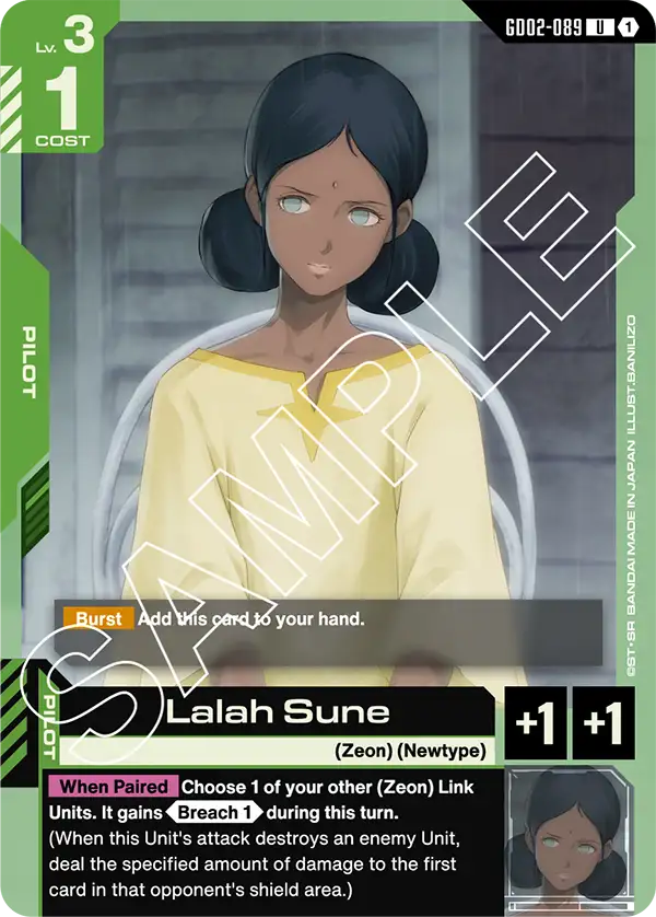 Lalah Sune &mdash; Gundam Card Game card