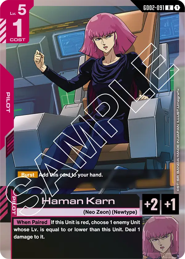 Haman Karn &mdash; Gundam Card Game card