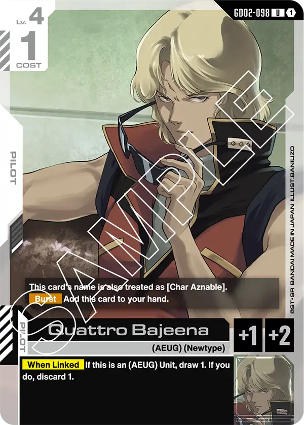 Quattro Bajeena &mdash; Gundam Card Game card