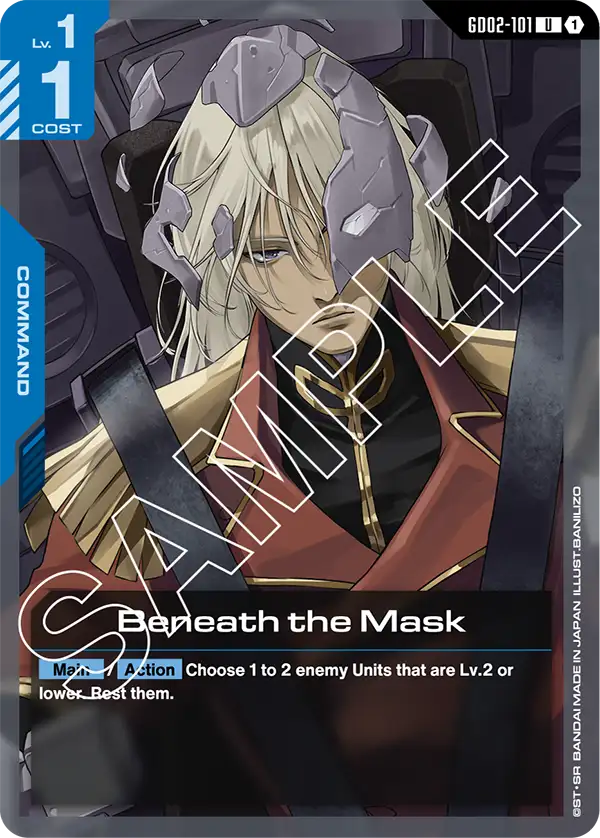 Beneath the Mask &mdash; Gundam Card Game card