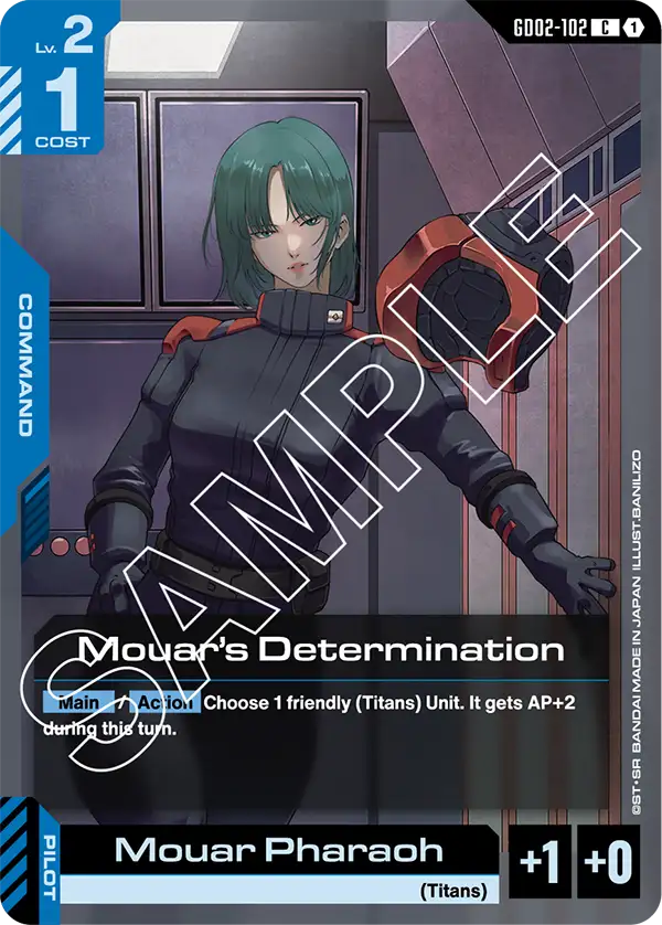 Mouar’s Determination &mdash; Gundam Card Game card