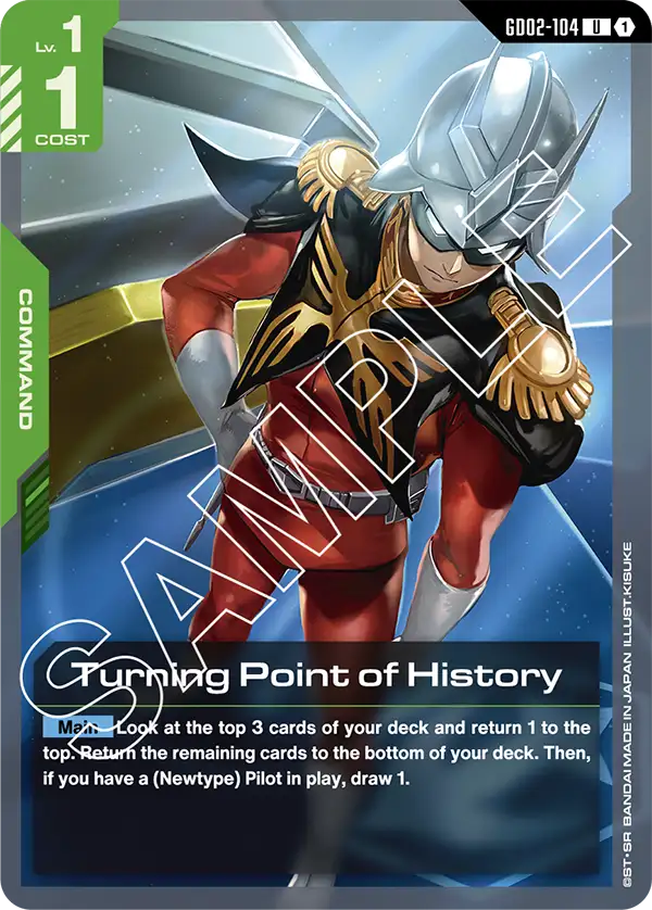 Turning Point of History &mdash; Gundam Card Game card